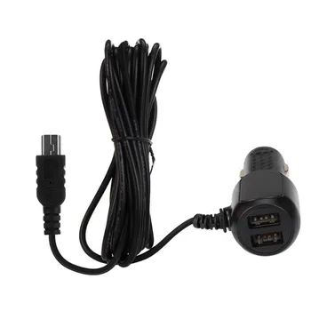 

3.5meter 5V 3.5A Curved mini USB Car Charger with 2 USB Port for Car DVR Camera GPS Video Recorder Input DC 8V-36V