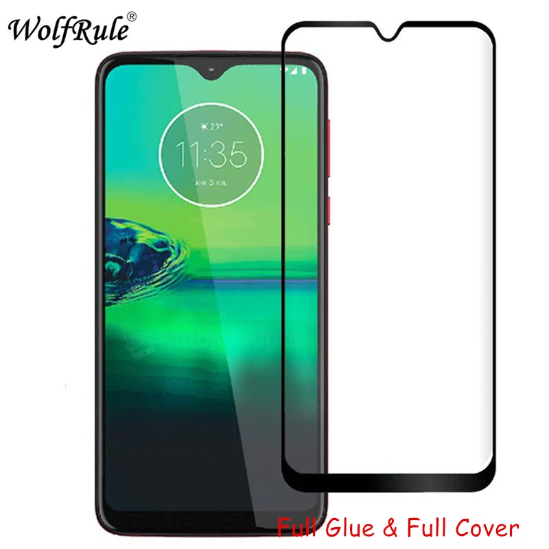 2 шт. защита для ЖК экрана Moto G8 Plus полное клеевое стекло Motorola покрытие закаленное