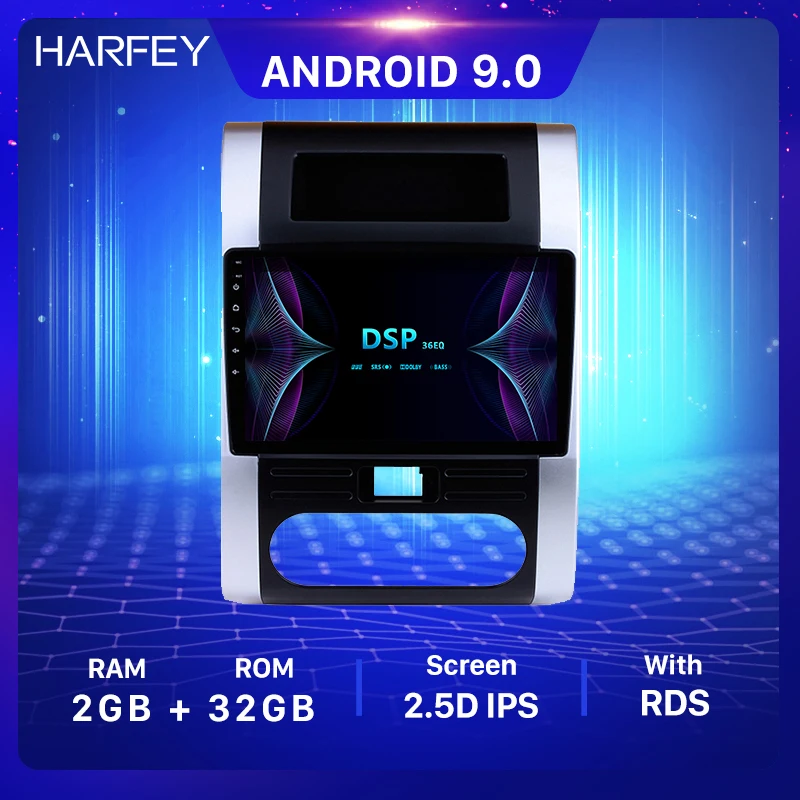Автомагнитола Harfey 2din Android 9 0 10 1 дюйма для NISSAN X TRAIL Dongfeng MX6 2008 2012 автомобильный