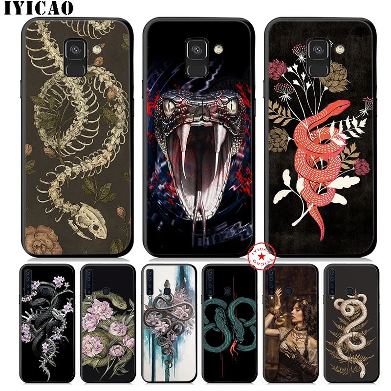 

IYICAO Snake Design Soft Phone Case for Samsung Galaxy A50 A70 A60 A40 A30 A20 A10 M40 M30 M20 M10 Cover Silicone