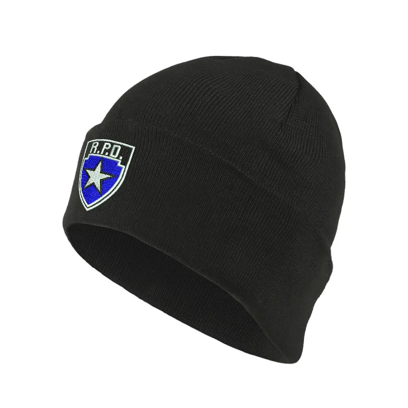 Resident RE2 RPD Cap Embroidered Hat Fashion Game Beanie Knitted Winter Hat Cosplay Accessory Gifts