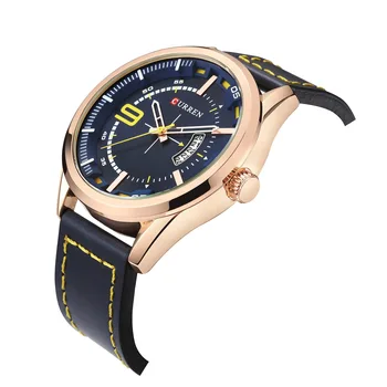 

PopularGift New Style Trend MEN'S Watch Calendar Leather Belt MEN'S Watch Waterproof Business Quartz Watch