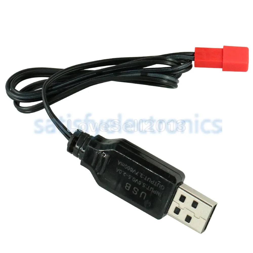 Новый 3 7 В 500mA выход 1S Lipo литиевая батарея USB кабель зарядное устройство красная JST