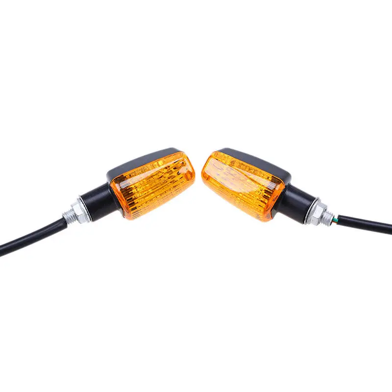 

2x Kit Black Universal Motorcycle Turn Signal Mini Blinker Amber Indicator Light