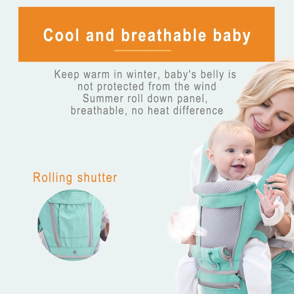 Dropship Baby Carrier Backpack Ergonomic 360 Carrier Sling Hipseat Comfortable Air Mesh Front Back Hip Seat Infant Kangaroos Bag