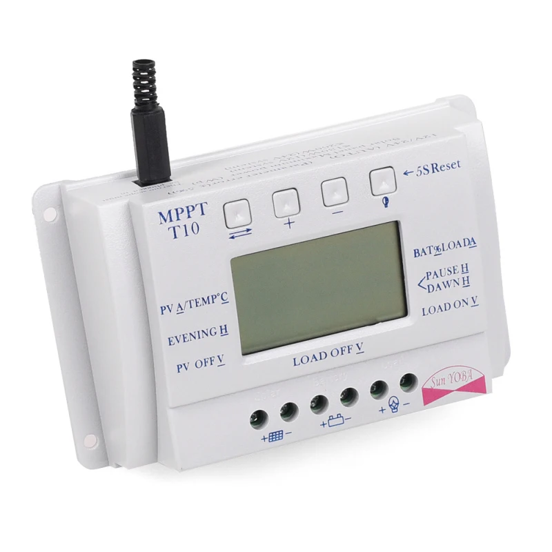 Sensor de Temperatura Melhorar a Eficiência de Carregamento por 30% Solar Controlador Mppt Painel Pode Luz Bateria Pwm 10-40a 7 Controladores solares