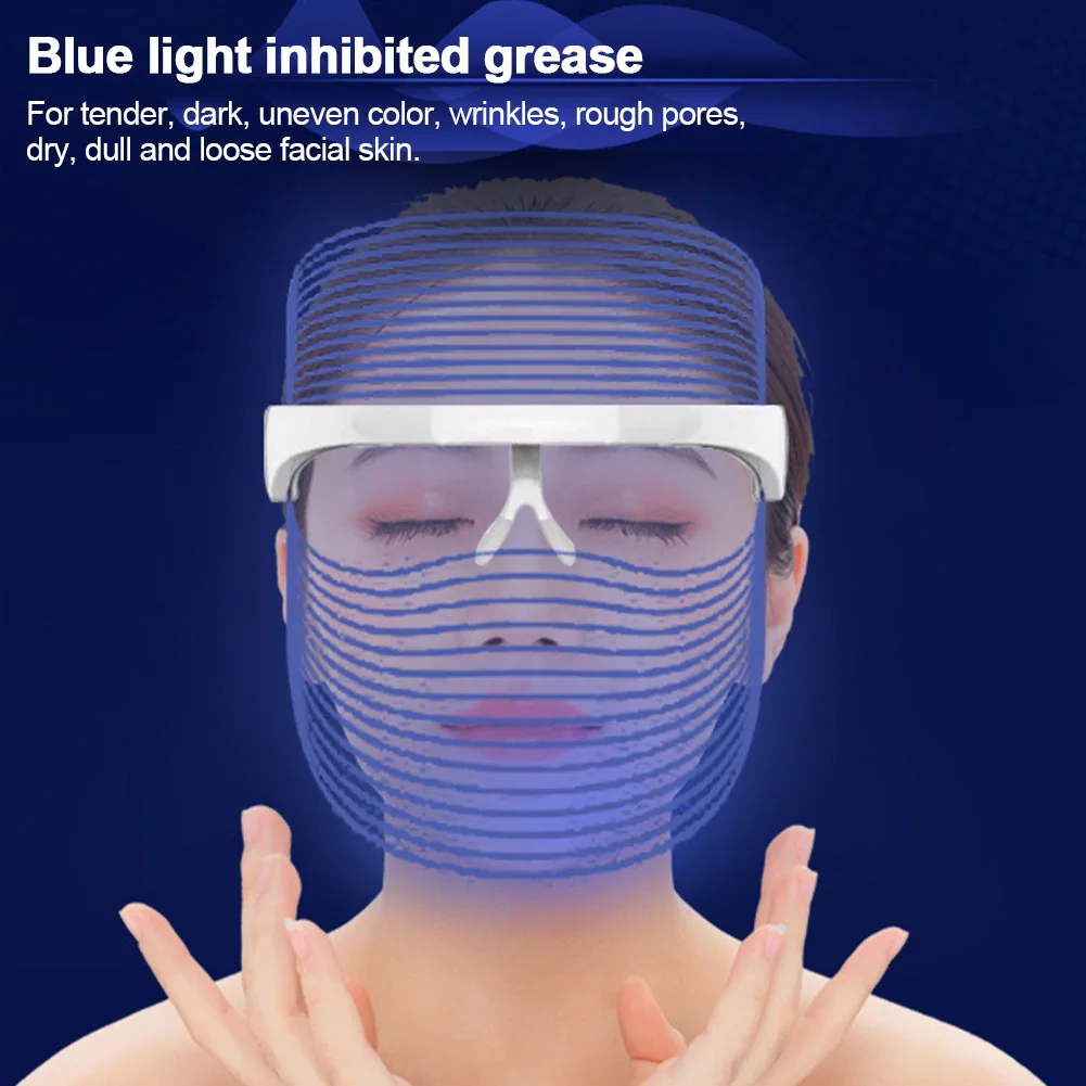 Brightening Face Mask Skin Care 3 Colors Home Acne Treatment LED Light Therapy Salon Anti Aging 1 Brightening Face Mask Skin Care 3 Colors Home Acne Treatment LED Light Therapy Salon Anti Aging 4