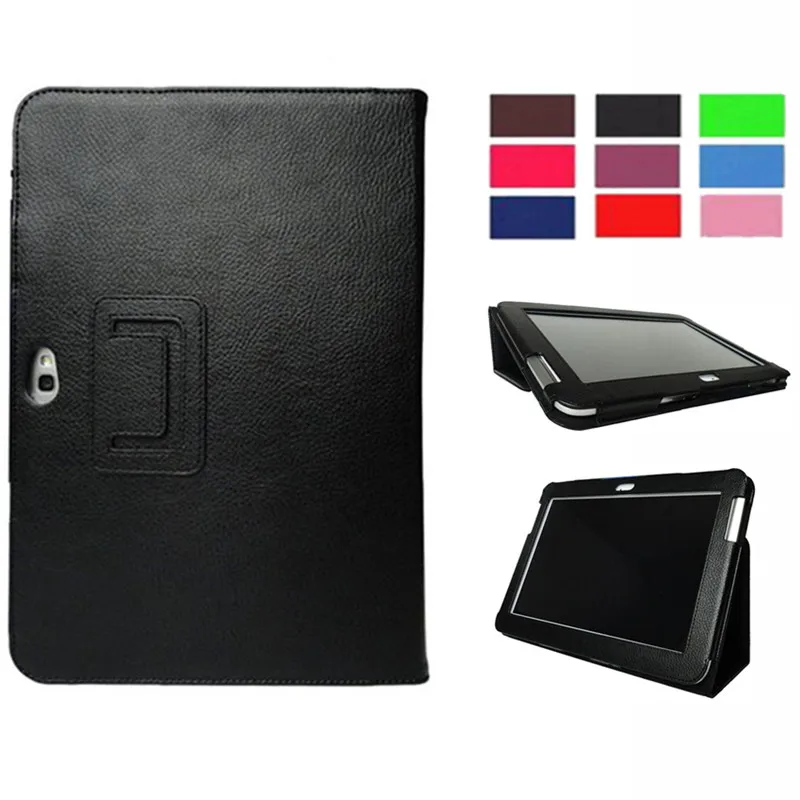 Складной кожаный чехол книжка с текстурой личи для Samsung Galaxy Note 10 1 2012 Φ N8000 N8010