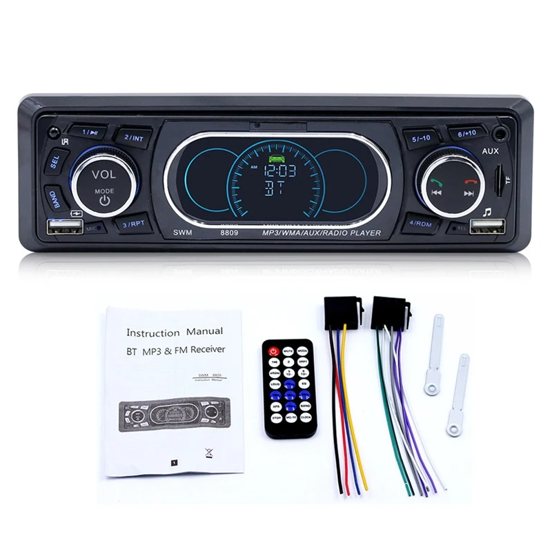 Радио пульт дистанционного управления mp3-плеер 1 Din автомагнитола Bluetooth автомобильный аудио AUX/TF/USB FM авто радио Телефон Зарядка музыка автомобиль стерео - Цвет: CAR8331