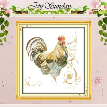 

Luck Cock Painting patterns Counted Cross Stitch 11 14CT Cross Stitch Set Wholesale Cross-stitch Kits Embroidery Needlework