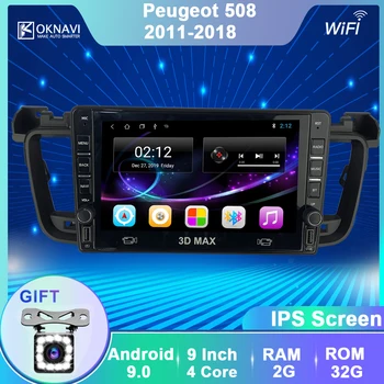 

Android 9.0 2 Din 9" Car Radio Multimedia Video Player For Peugeot 508 2011 2012 2013 2014-2018 Navigation GPS Head Unit No DVD
