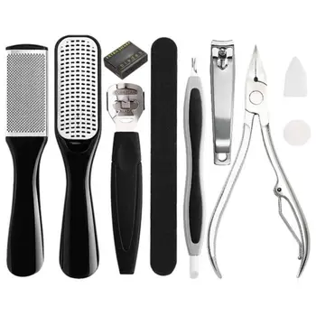 

8Pcs Manicure Cutters Professional Pedicure Kit Stainless Steel Multifunctional Foot File Pedicure Accessories Dead Skin Remover