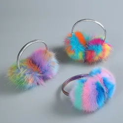 Children Plush Unicorn Earmuff Ear Muffs Kids Lovely Winter Warmer Ear Muffs Rabbit Fur Thicken Plush Unicorn Ear Cover