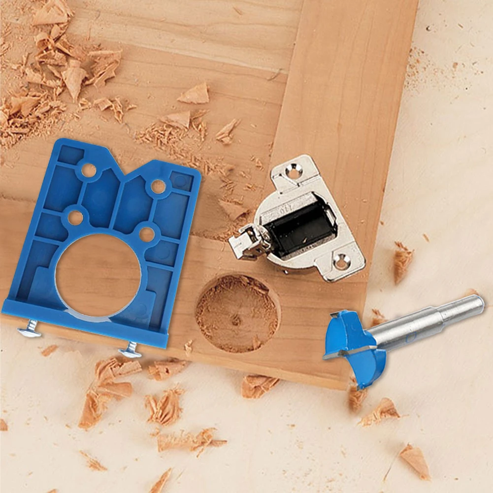  35mm Hinge Hole Drilling Guide Locator Hinge Drilling Jig Concealed Guide Woodworking Hole Opener D