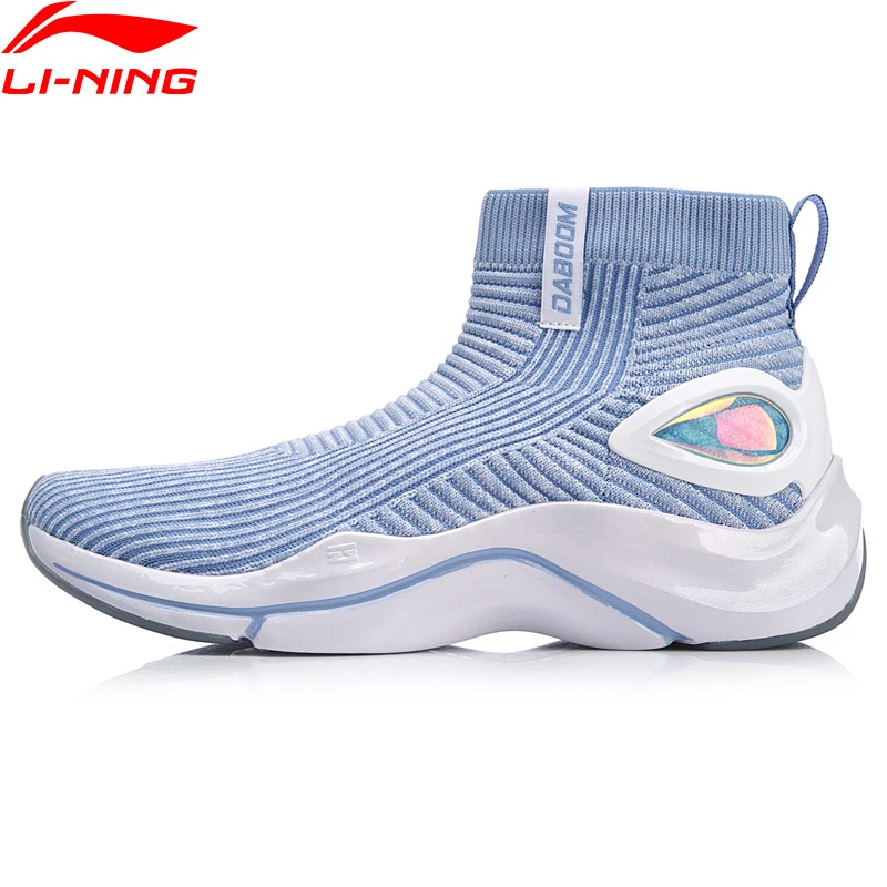  Женские туфли Li Ning DABOOM для повседневного образа жизни, спортивная обувь li ning с подкладкой из моно пряжи, высокие кроссовки AGLN142 