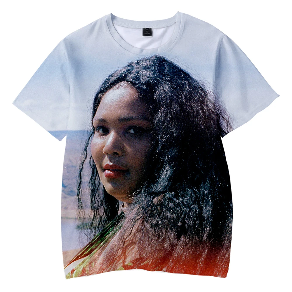 LIZZO/повседневные футболки Harajuku; Одежда для мальчиков и девочек; футболка с короткими рукавами; детская одежда в стиле хип-хоп; 1