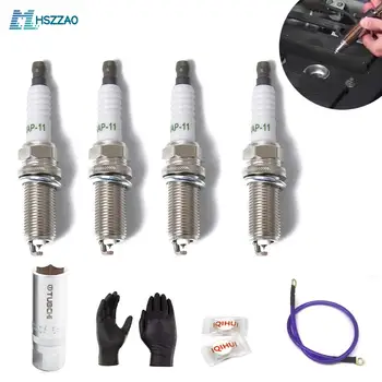 

4 Pcs OE:22401-8H515 Combination Spark Plug Disassembly Tool + 16mm Sleeve Ground wire For NISSAN X-TRAIL PRIMERA