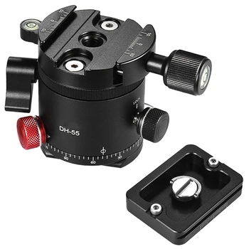 

Dh-55 Indexing Rotator Hdr Panorama Panoramic Ball Head with 1/4 Inch Quick Release Plate Aluminum Alloy for Camera Tripod