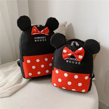 

3-7 Yrs Kids Backpack Plush New Children's School Bag Kindergarten Boy Cute Baby Minnie Mickey Cartoon Backpack