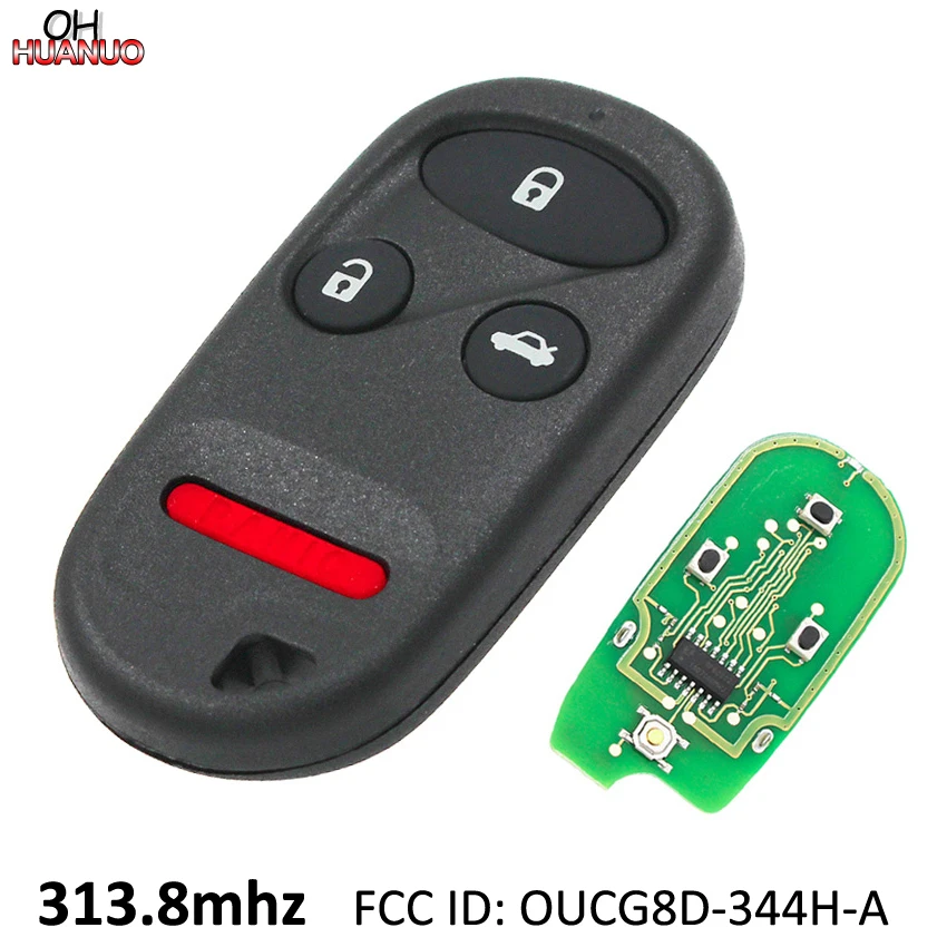 3 + 1/4 Кнопка дистанционный ключ-брелок от машины для Honda CR-V 2002-2004 313 8 МГц FCC ID: