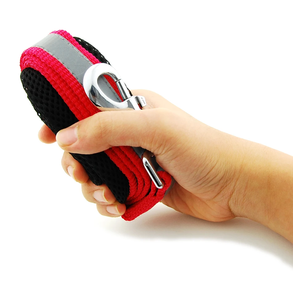 Dog Collar Leash Pet Adjustable Mesh  Padded Collar Lead Reflective Polka Dot Breathable Collar for Large Dogs German Shepherd