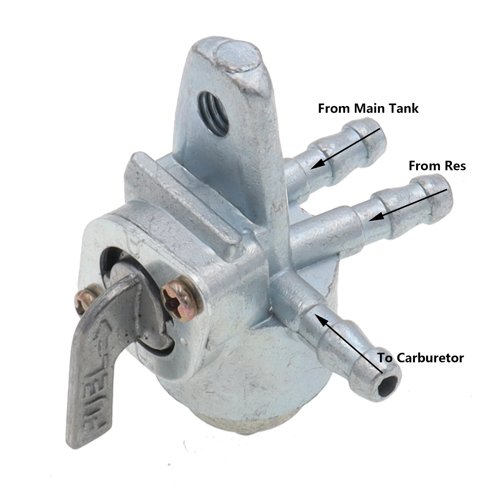 3 Port Gas Fuel Valve Switch Petcock Tap Valve Switch For Motorcycle