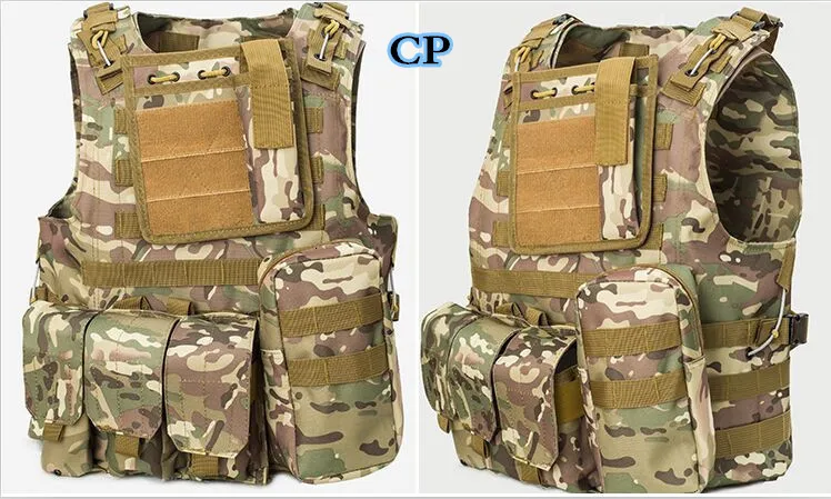 CP Тактический Жилет-амфибия, военный Молл, жилет, Боевая штурмовая пластина, жилет для переноски, охотничьи защитные жилеты, камуфляж - Цвет: CP