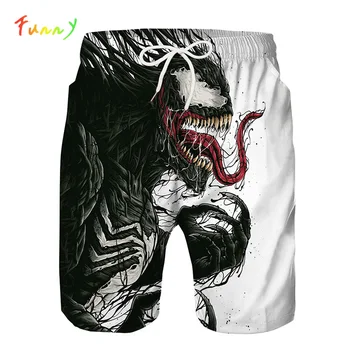 

Boys Summer Pants Kids Short Enfant Garcon 2020 Quick Dry Boys Swim Shorts Beach 3d Print Venom Swimtrunk Toddler Sport Clothing
