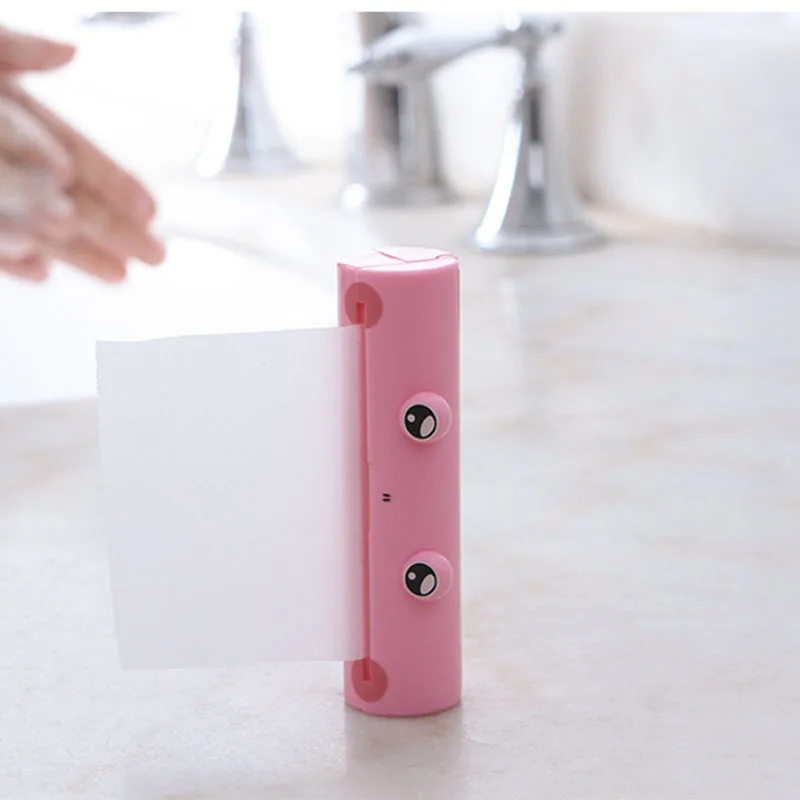 

Cute Frog Hand Wash Paper Soap Convenient Pull Type Travel Portable Scented Slice Bath Soap AIA99