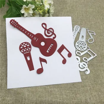 

5Pcs Music set background tag Metal Cutting Dies Stencils Die Cut for DIY Scrapbooking Album Paper Card Craft