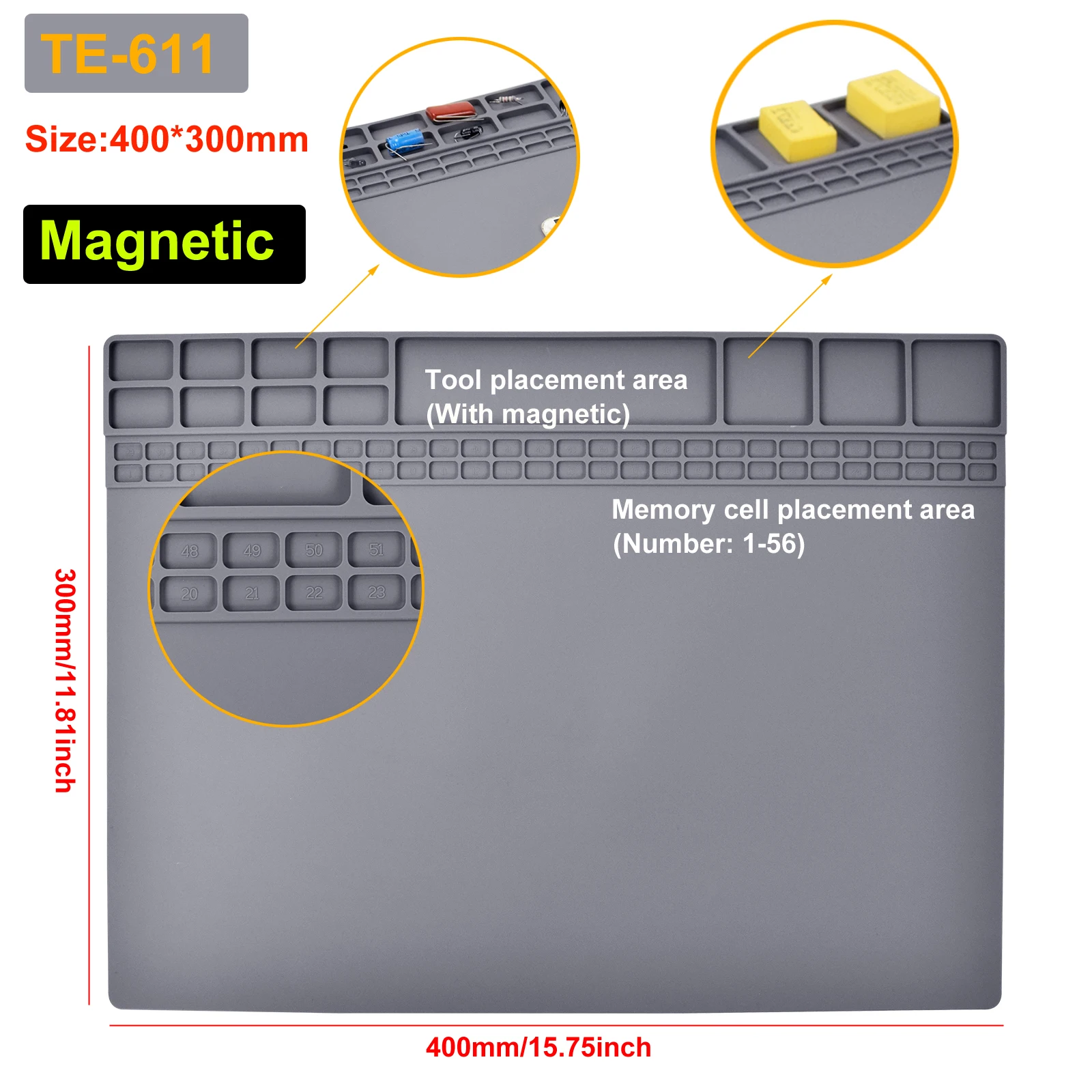 newacalox reparação de silicone esteira de solda magnética isolamento térmico reparação eletrônica para celular portátil almofada resistente ao calor