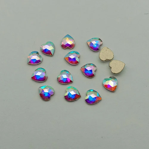 5mm or 6mm heart 20 шт страз 3D дизайн ногтей Стразы для ногтей аксессуары блеск кристалл дизайн ногтей украшения камень Blueness кристалл AB - Цвет: 5mm or 6mm heart