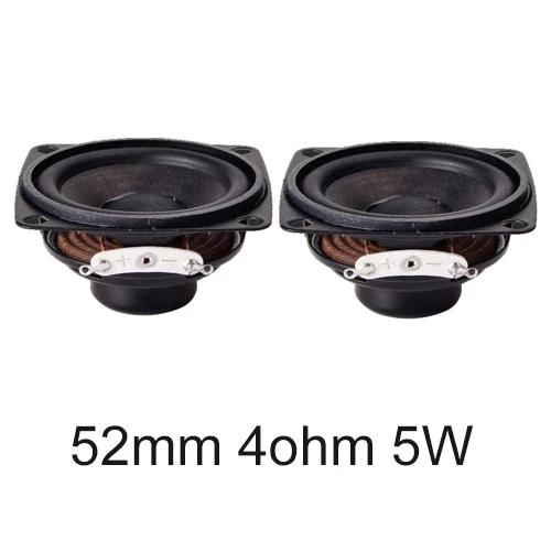 52mm 4ohm 5W 2 дюйма аудио полный диапазон динамик 4 8 Ом 10 Вт 5 Вт портативный компьютер ТВ ПК книжная полка динамик s 53 мм музыка Bluetooth громкий динамик 2 шт - Цвет: 52mm 4ohm 5W