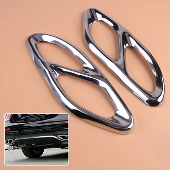 

CITALL 2x Car Silver Stainless Steel Tail Exhaust Pipe Muffler Cover Trim Bezel Fit For Mercedes W213 W205 W246 W216