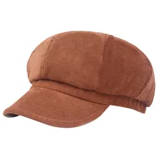 Винтажные Солнцезащитные шапки для женщин Зимняя твердая шляпа берет солнцезащитный козырек корейский маляр берет продавца газет розовые кепки Gorro Invierno Hombre