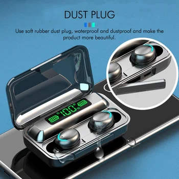 

TWS Bluetooth 5.0 Wireless Earphones 2200mAh Charging Box With Microphone Sport Waterproof Headsets Leading The Fashion Earpiece