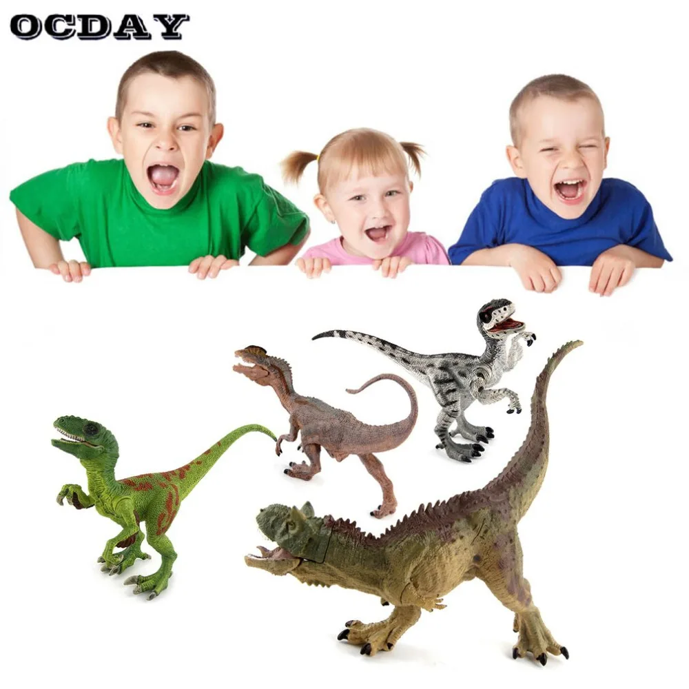 OCDAY Классические игрушки для детей динозавр модель игрушки Наборы пластик Парк Юрского периода тираннозавр действие и Фигурки игрушки подарок