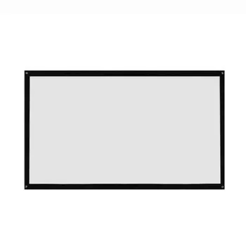 

4:3 Portable Foldable Projector Screen Wall Mounted Home Cinema Theater 3D HD Projection Screen Canvas
