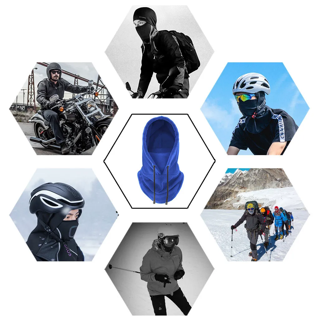 

Cycling Cap Ski Winter Warm Windproof Caps Outdoor Sports Bib Cold Thickening Fleece Unisex Protection Accessories Skiing Hiking