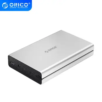 

ORICO 3.5 inch USB3.0 External Hard Drive Enclosure Aluminum HDD Case 5Gbps Transmission with 12V2A Power Adapter