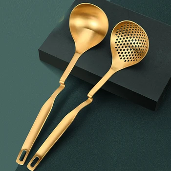 

Kitchen Tools Stainless Steel Cooking Spoon Colander with Clip Hot Pot Spoon Ladle Cookware Kitchen Skimmer Accessories