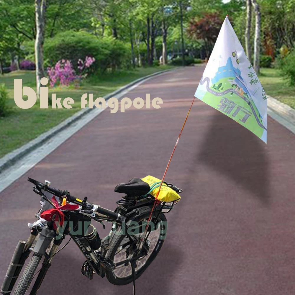 Bicycle Flagpole Road Bike Advertising Aiding Propaganda Fleet Tour Street Children's Safety Flag Custom | Дом и сад