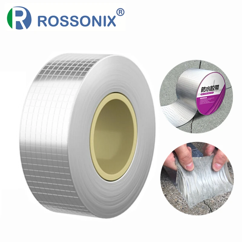 Cinta de goma de butilo de papel de aluminio para reparación de fugas, adhesivo súper Nano impermeable para reparación de manguera de techo, cinta flexible