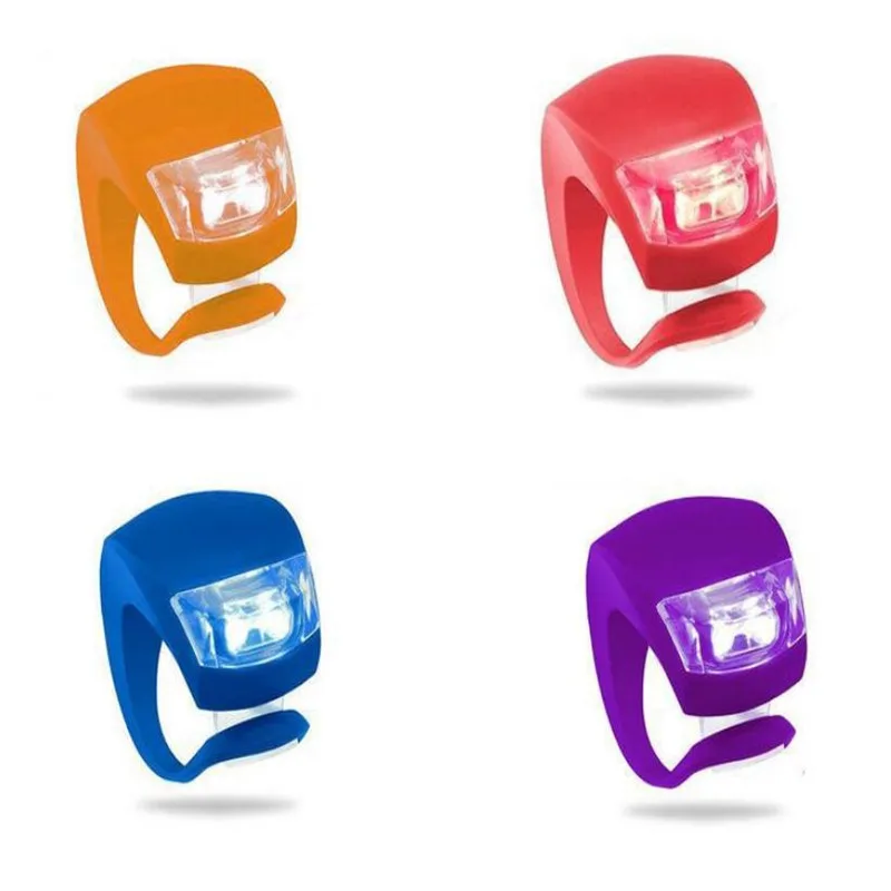 Mini Bicycle Front Light Silicone LED Head Front Rear Wheel Bike Light Waterproof Cycling Safety Warning Bike Lamp