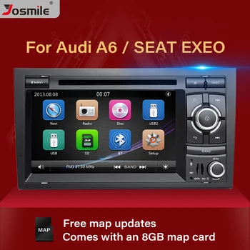 

Josimle 2 Din AutoRadio Car DVD Multimedia Player For Audi A4 B6 B7 Seat Exeo S4 B7 B6 RS4 B7 2000-2012 GPS Navigation Stereo