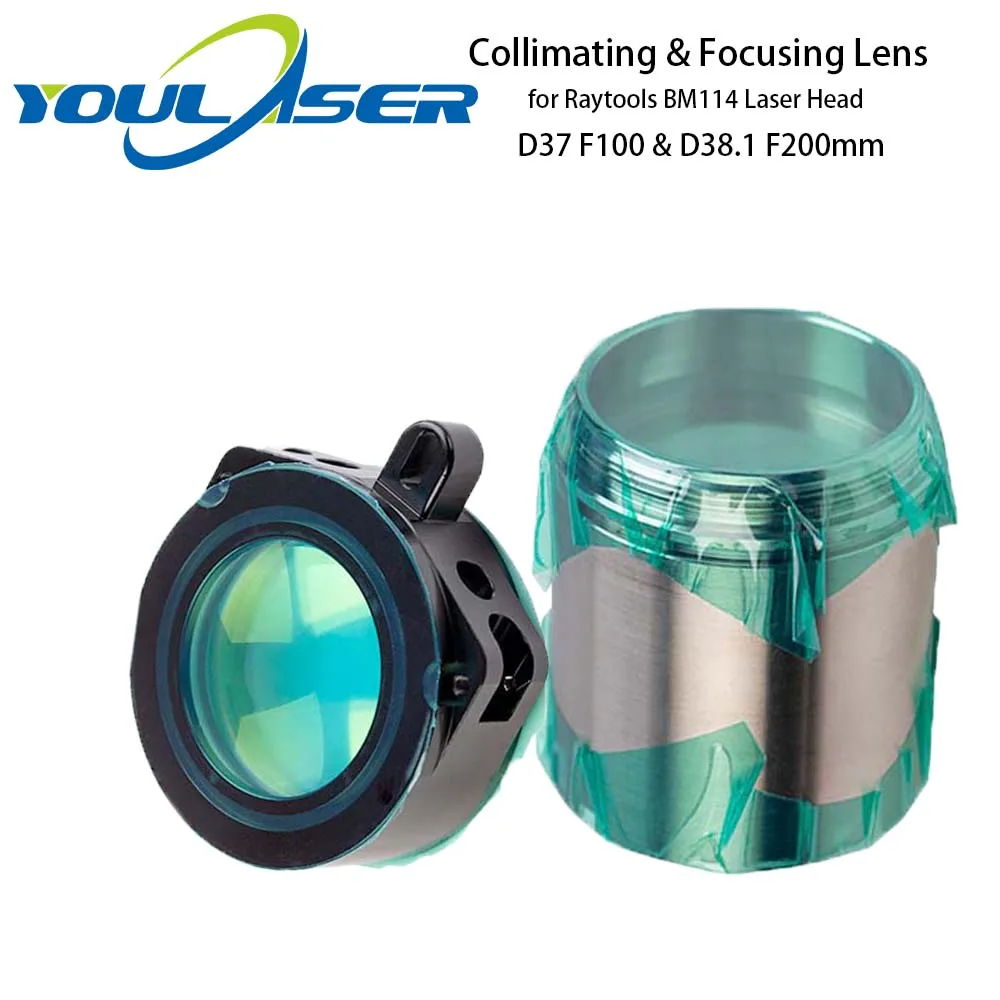 BM114 Collimating & Focus Lens D37 F100 D38.1 F200mm с держателем объектива для Raytools Лазерная режущая