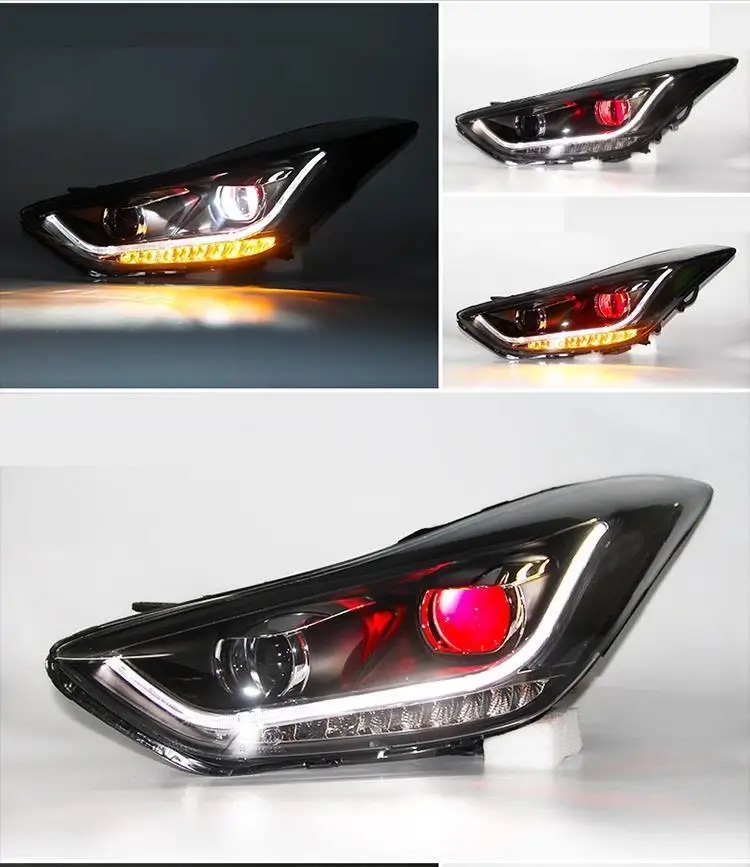 Luces Para авто аксессуары дневные ходовые Автомобильные светодиодные фары Задние Автомобильные фары в сборе 12 13 14 15 16 для hyundai Elantra