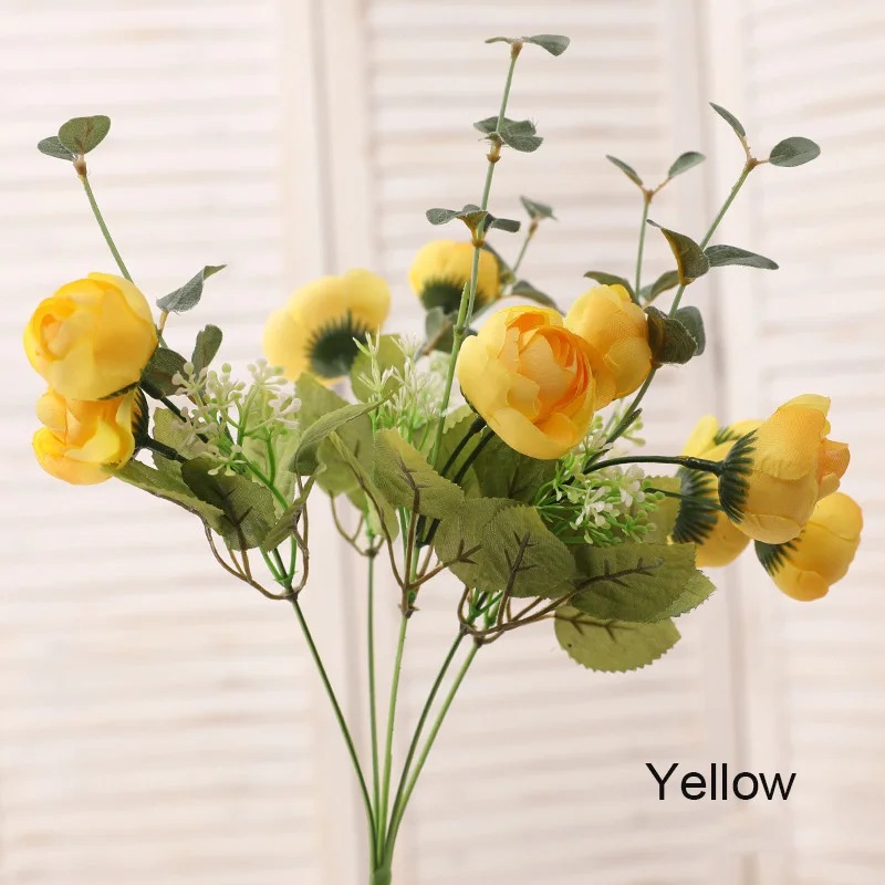 

Имитация 10 головок, Весенняя Камелия, искусственные украшения, домашний свадебный стол, фоторозы