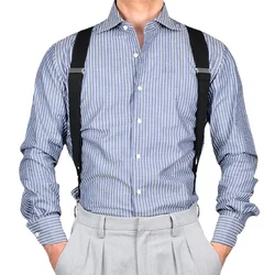 Adjustable Elastic Hip-Clip Suspenders for Men Side Clip Style 3.5cm Wide Heavy Duty Big Tall Trouser Braces Strap Belt Dad Gift