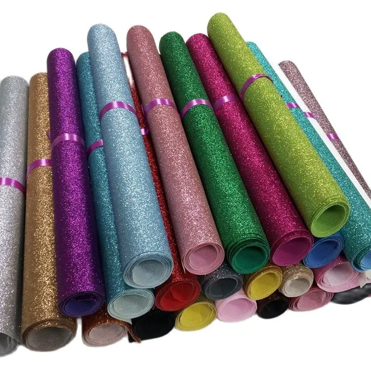 50m/roll 138cm Width Nonwoven Fabric Glitter Wallpaper Roll, White